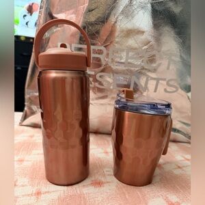 Elegant Copper Tumbler and Mug Set